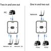 2-портовый гигабитный сетевой коммутатор 1000 Мбит/с RJ45, сетевой разветвитель, селектор удлинителя кабеля, бесплатный 2-сторонний разъем адаптера
