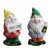 2PCS Multicolor Miniature Dwarfs Statue Fairy Garden Cartoon Gnomes Statuette  Universal