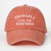 Unisex Trucker Hat  Printed PROBABLY Washed Baseball Cap  Unisex Trucker Hat  Breathable Adjustable Golf Cap  Womens Summ
