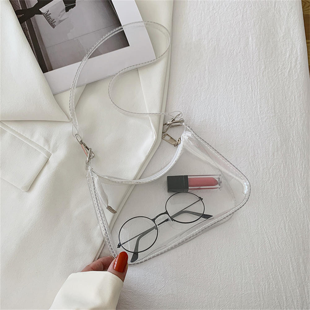 Модная высококачественная сумка из ПВХ, прозрачная, привлекающая внимание, желейная сумка на молнии, многофункциональная, простая, женская сумка через плечо, новая