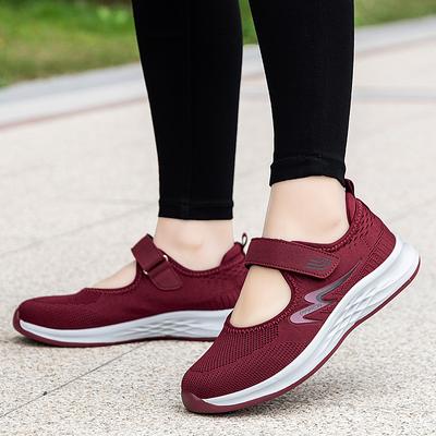 Модные теннисные женские летние повседневные туфли на плоской подошве с дышащей мягкой подошвой, нескользящие, для спорта, пешего туризма, удобные повседневные сетчатые туфли