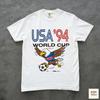 Винтажная футболка Чемпионата мира по футболу 2004 года США | Футболка 4 июля | Ретро Графика Футбола | Унисекс Футболка Чемпионата мира по футболу FIFA