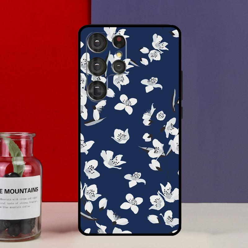 Цветочный чехол с вишневым цветением для Samsung Galaxy S25 Ultra S9 S10 S20 S21 FE S22 S23 Plus S24 Ultra
