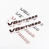 2Pcs New Color Blocking Letter V8 BITURBO Emblem Car Styling Fender Logo Sticker Chrome Black Red