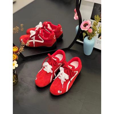 Ретро кроссовки Red Apple для тренировок, женские, 2025 новинка, модные, универсальные, сетчатые, дышащие, на плоской подошве, повседневные, обувь Форреста Гампа