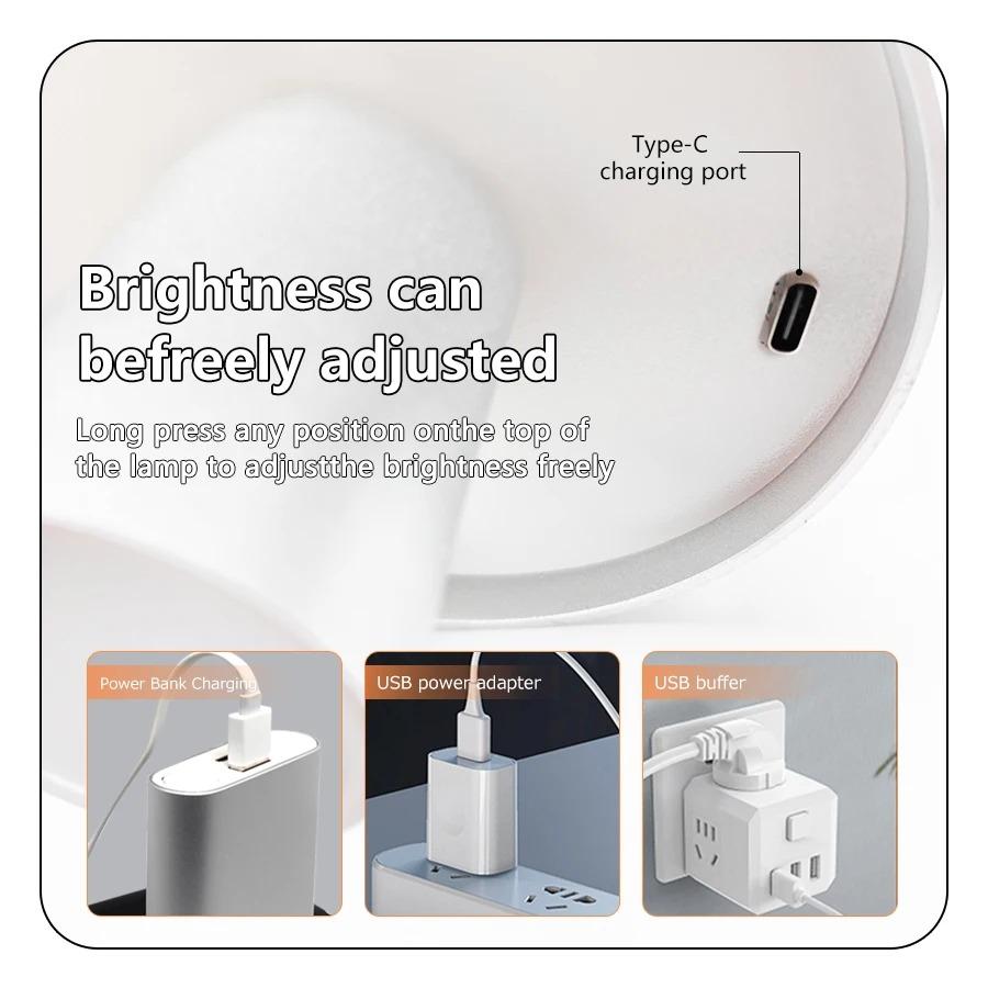 Светодиодная настольная лампа с сенсорным управлением, 3 цвета, настольный ночник, прикроватный, креативный окружающий свет, светодиодная настольная лампа, свет для декора бара/улицы