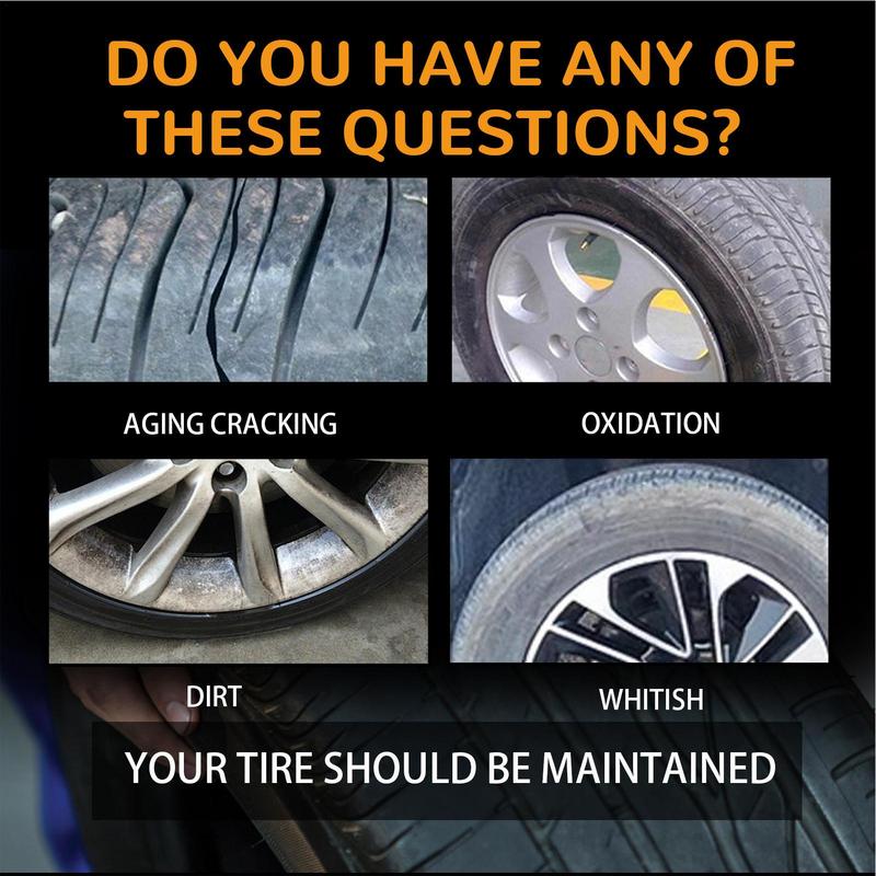 Car Wheel And Tire Cleaner Tire Shine Cleaning Agent Kit Long-Lasting Powerful Tire Retreader For SUVs Trucks Mini Cars RVs