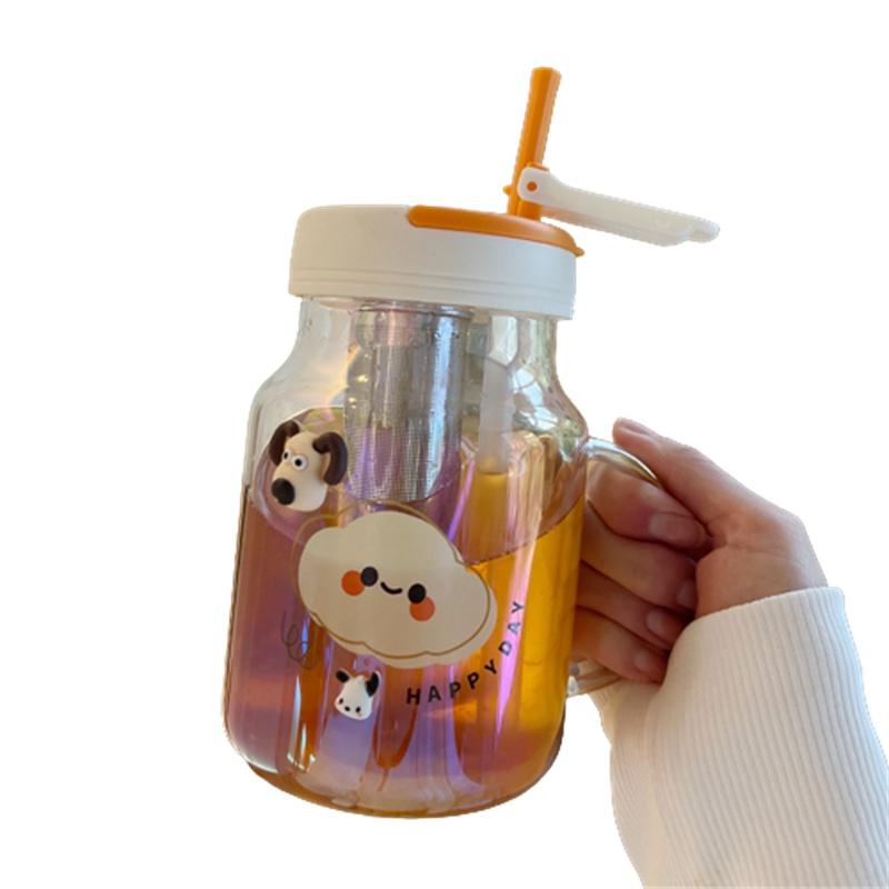 Versatile Glass Mug For All Occasions High Temperature Resistance Sealed Lid Suitable For Gifting