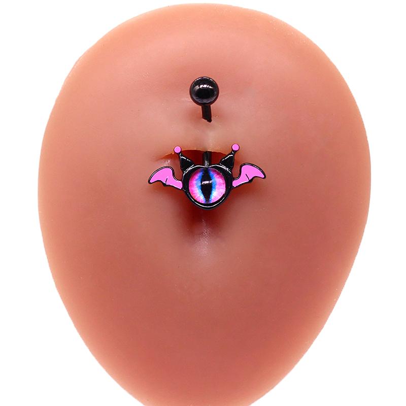 Кольцо для пупка в виде глаза быка-дьявола для девушек, модное украшение для пирсинга пупка в виде летучей мыши, подвеска для пирсинга тела, женские украшения