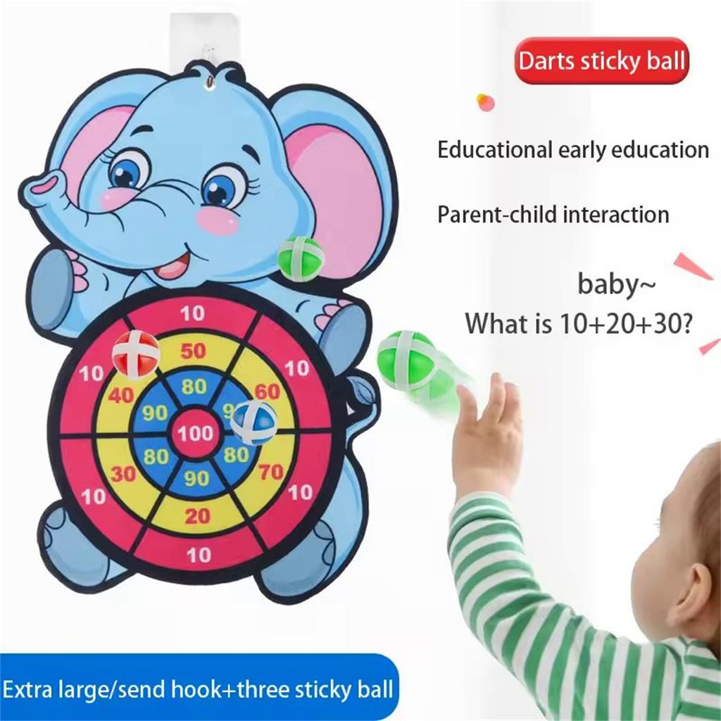 Настольная игра «Дартс» с животными, 6 липкими шариками, развивающие игрушки для занятий спортом в помещении для детей 2, 3, 4, 5, 6 лет
