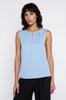 Blouse with a decorative neckline - Sky Blue 42