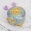 European Retro Luxury Princess Enamel Jewelry Box - Exquisite Metal Necklace Storage Box