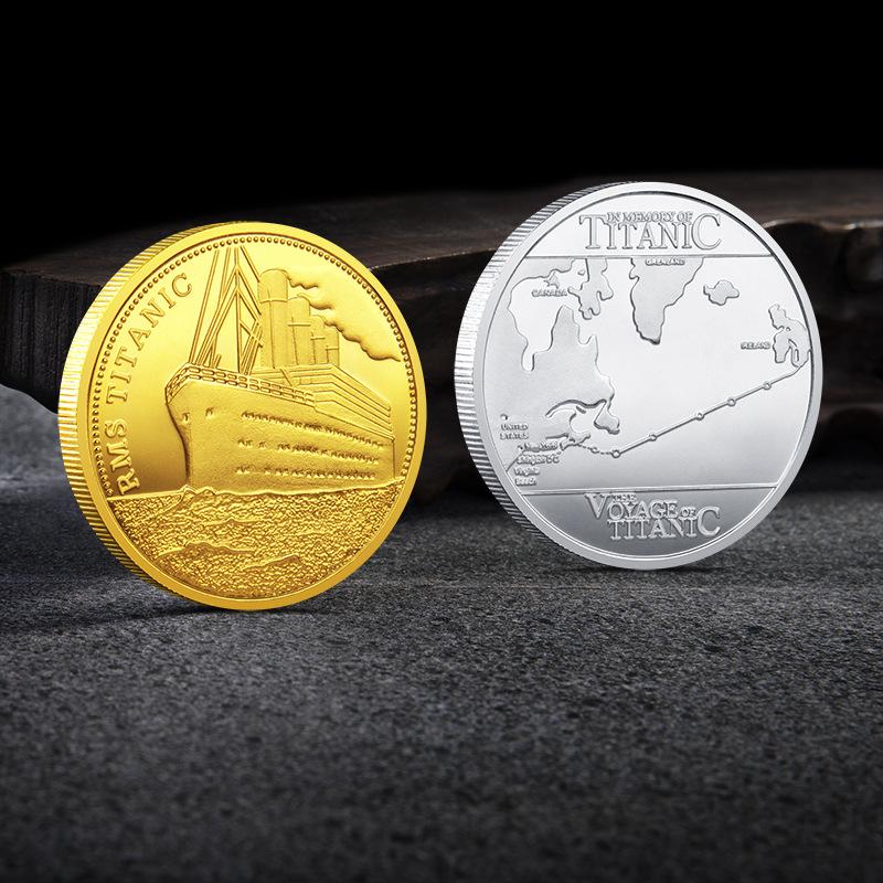 Titanic commemorative coins metal medals decorations