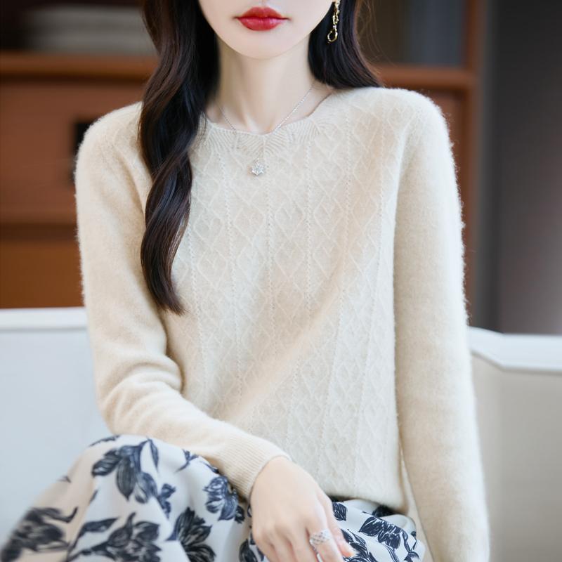 Женский кашемировый свитер Qinghe кашемир 30% кашемир 70% шерсть осенне-зимний пуловер теплый и модный