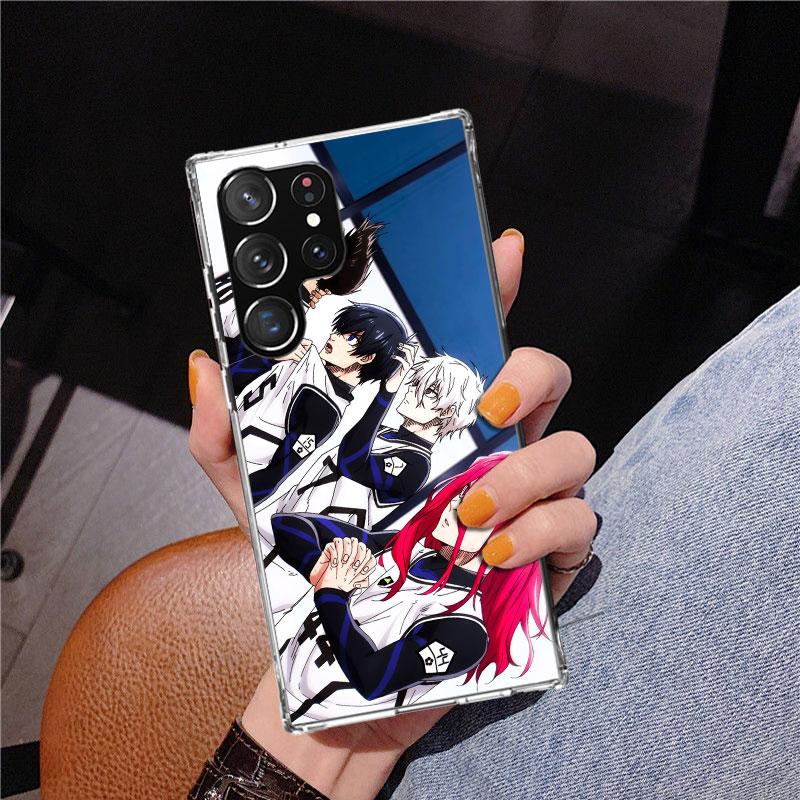 Blue Lock Isagi Yoichi Phone Case For Samsung Galaxy S24 S25 Edge S26 Ultra S23 S22 S21 Plus S20 FE + Personalized Print Cover G
