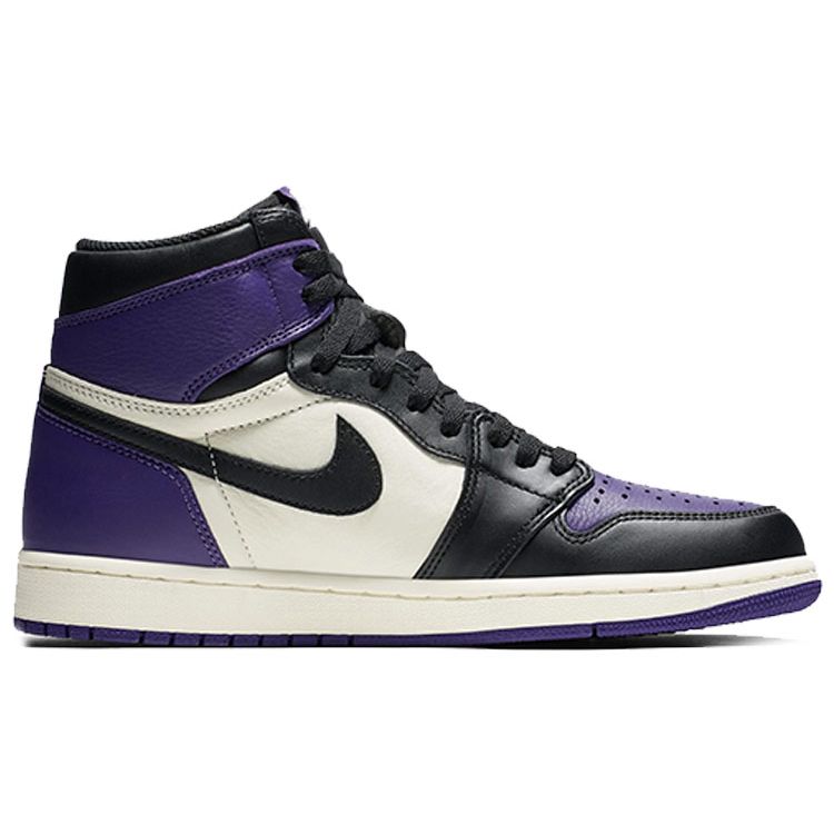 Air Jordan 1 Retro High OG Court Purple Men Sneakers Sail-Black 555088-501