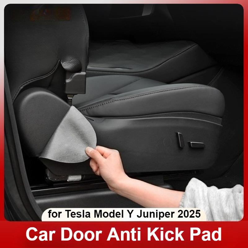 Car Door Anti Kick Pad for Tesla Model Y Juniper 2025 Door Panel Protective Pad Seat Side Kick Mat Anti Stepping Pad Accessories