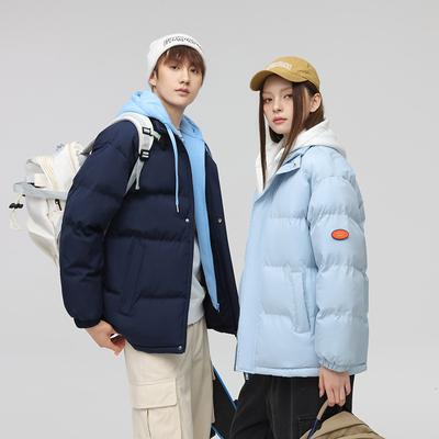 Новое зимнее хлопковое пальто для мужчин и женщин, утолщенное парное хлопковое пальто из двух частей, теплое пальто с капюшоном, мужская куртка