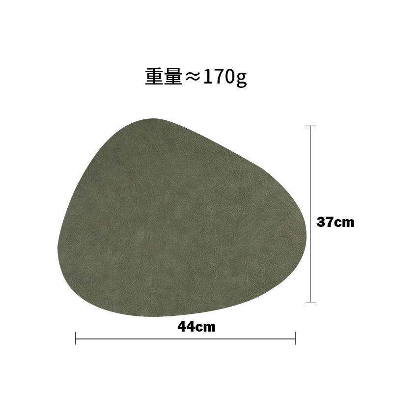 Nordic style high temperature resistant leather placemat teacup mat waterproof and oil-proof dining table mat western restaurant bowl mat coaster