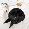 Women Pleated Scarf Solid Color Lightweight Breathable Scarf Soft Comfortable All-Season Shawl Scarf Everyday Wear