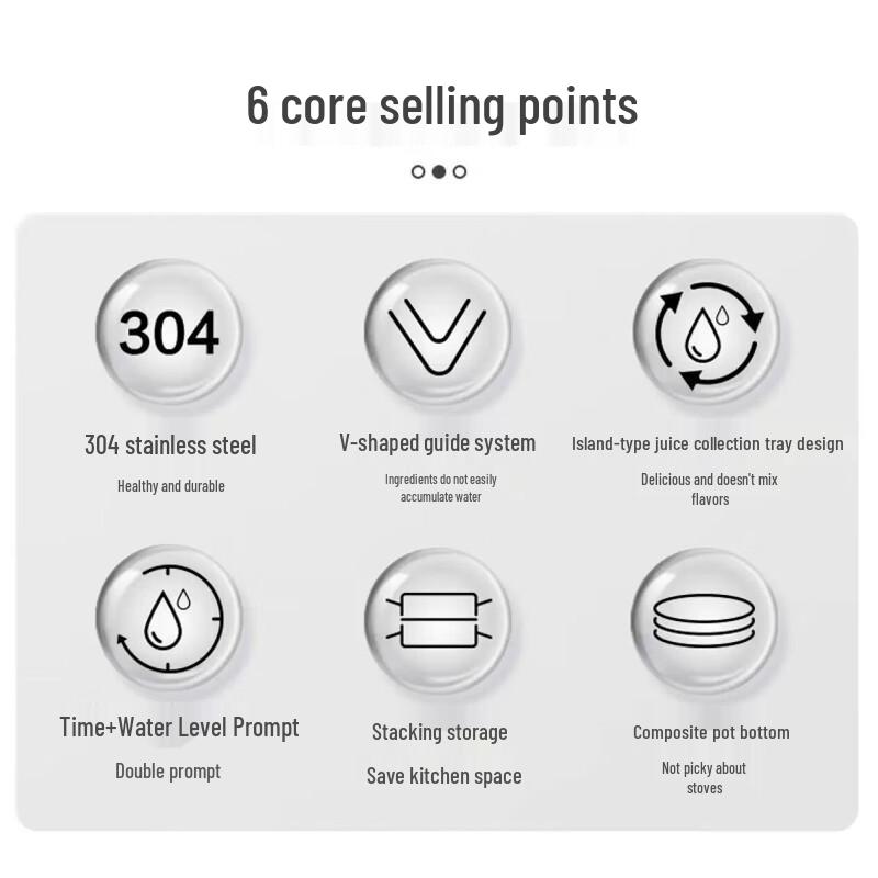 Supor Flavor Fresh III 26cm 3-Ply Stainless Steel Steamer