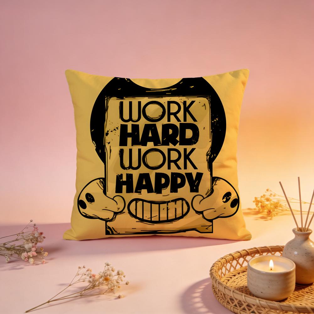 Popular BBendy and the Ink Machineing Cushion Cover Comfortable Durable Pillow Cover MultiScene for Home Office Car Sofa