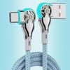 Плетеный кабель для зарядки телефона Lightning с вращением на 180° для Huawei /Samsung /Xiaomi