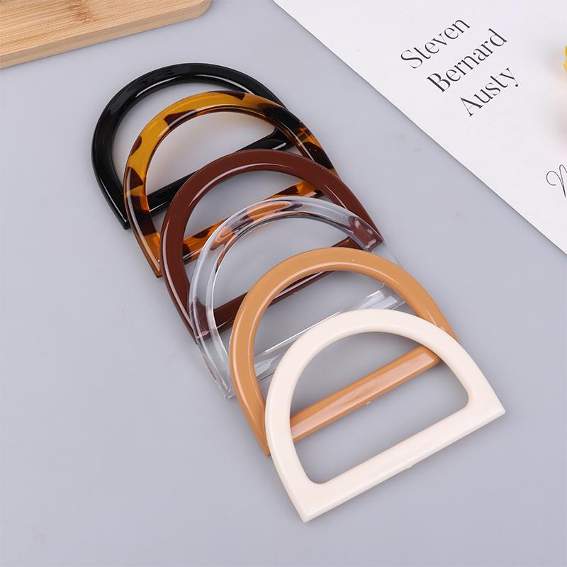2Pcs D Shape Bag Handles Diy Replacement Handbag Tote Handles Decorative Bag Handles Purse Crochet Bags Making Supplies