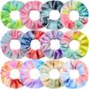 Корейская бархатная градиентная резинка для волос Tie-Dye — нестандартный дизайн, доступно 20 цветов