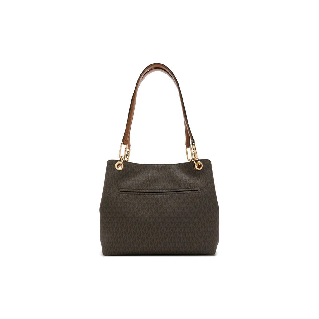Michael Kors Mk Kensington Плиссированная сумка через плечо на молнии из искусственной кожи Женская сумка через плечо Темно-коричневая 30F3G8KT7B-252