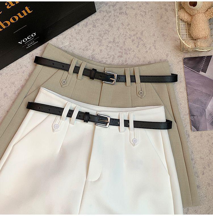 Women's High-Waisted A-Line Casual Suit Shorts - Slimming, Loose, Versatile, Summer Outerwear