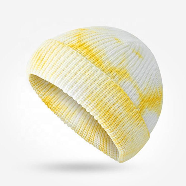 Custom Winter Hat High Quality Winter Plain Dyed Pompom Custom Beanies Fisherman Unisex Beanie Hats for Men Tie Dye Beanie Hat