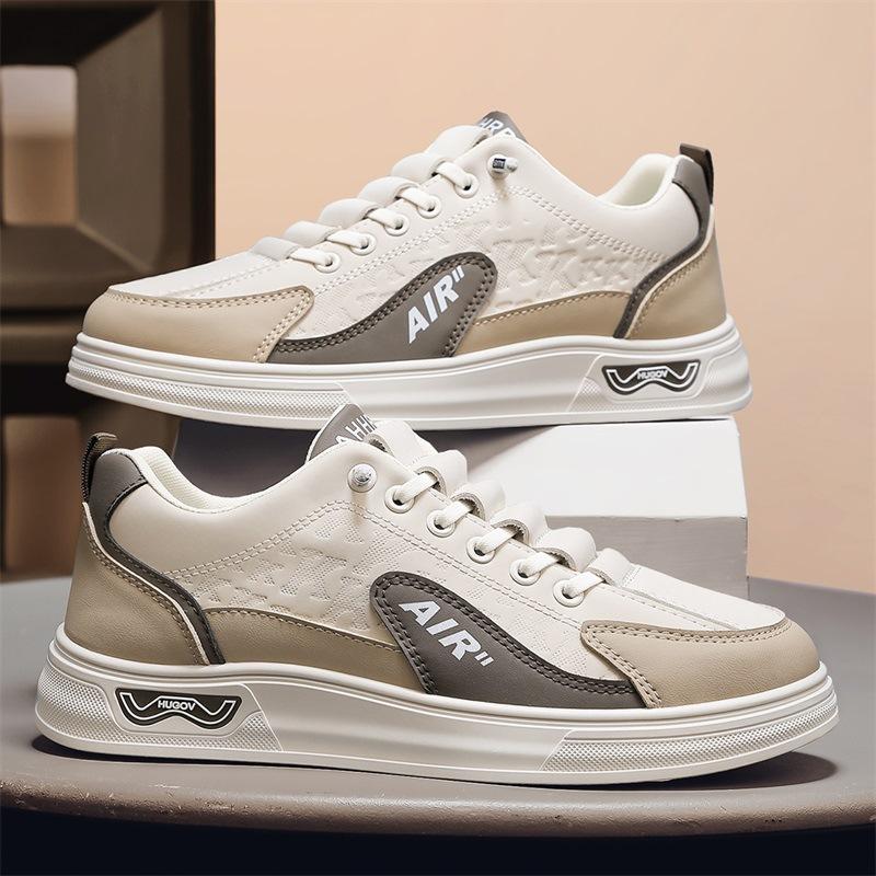 Men's shoes spring 2025 new breathable sports versatile casual board shoes fashionable men's one-pedal double color board shoes