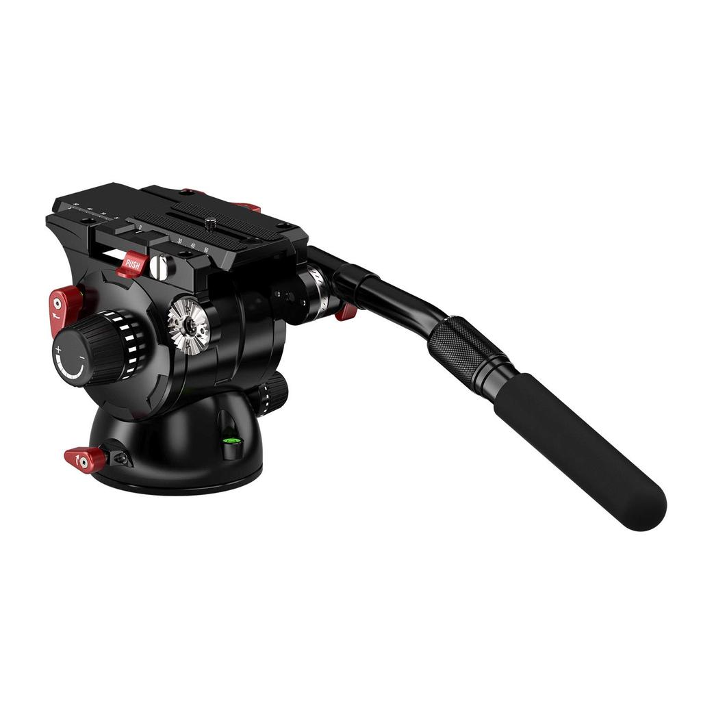 iFootage KOMODO K7 Video Tripod Head with Stepless Torque and Flat Base 5-Level Counterbalance, Adjustment, (Product Code 821645)