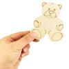 20pcs Poplar Wood Material Bear Wooden Cutouts Gift Tags  for Craft Supplies