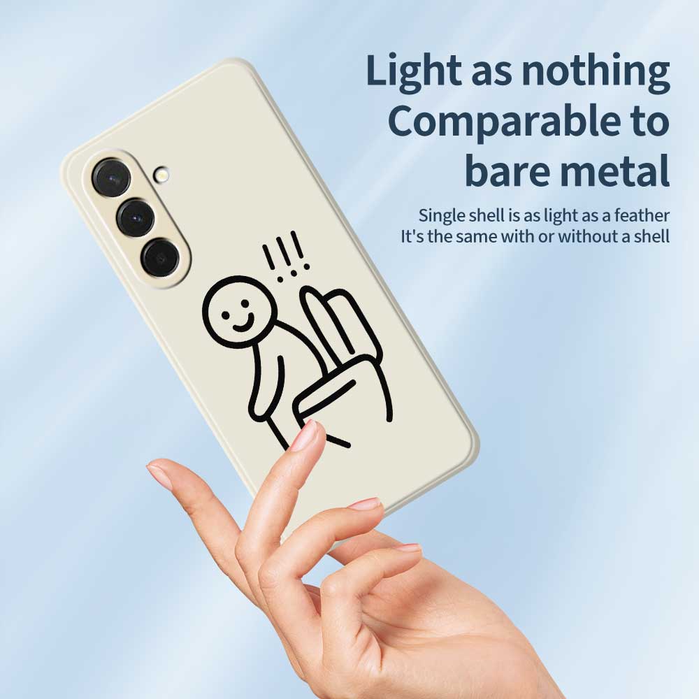 For Samsung Galaxy A36 5G Case Stickman Toilet Pattern Printing Straight Edge TPU Phone Back Cover