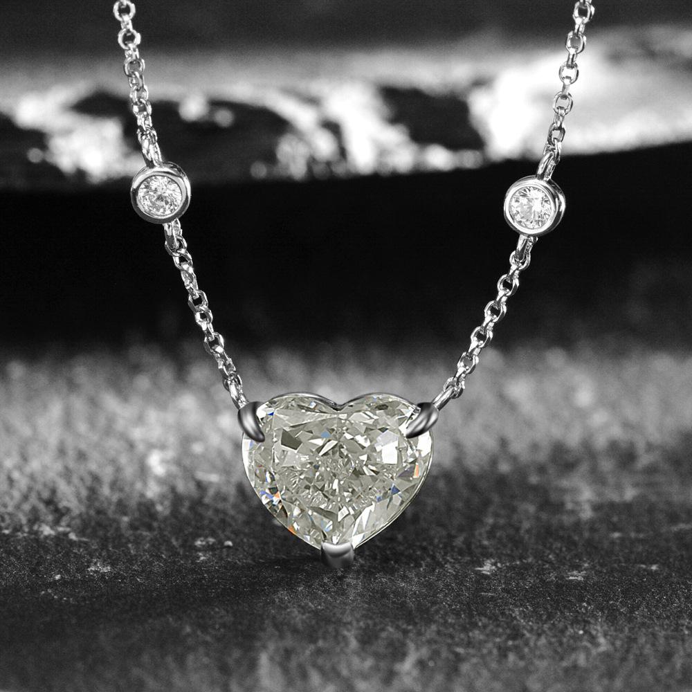 Gica Gema Изумрудные ожерелья из стерлингового серебра 925 пробы с подвеской из высокоуглеродистого бриллианта, уникальный дизайн, романтические ювелирные украшения, подарки для свадебной вечеринки, новая тенденция