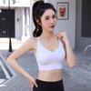 Women Wireless Sleep Yoga Bralette Top Running and Fitness Sports Bra Solid Seamless Elastic Cross Back Cami Bra