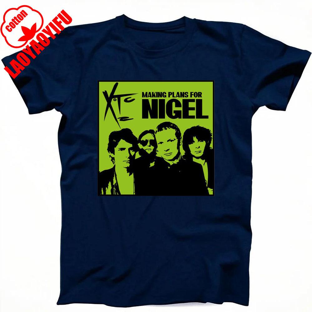 XTC Drums and Wires Футболка Черная Подарок Музыкальный Стиль New Wave Rock Модная и Повседневная Хлопок Пенье Короткий Рукав Круглый Вырез