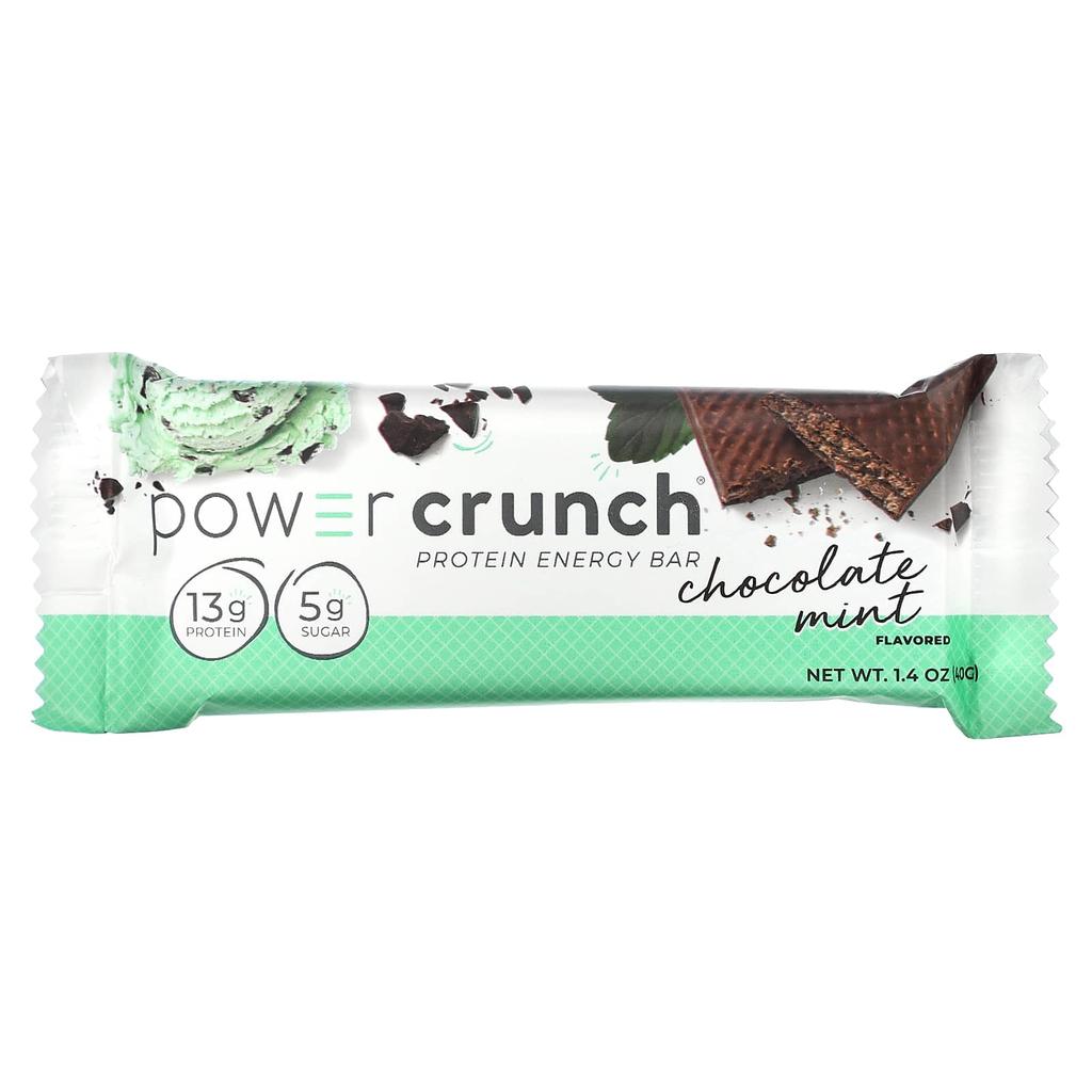 BNRG Power Crunch Protein Energy Bar, Chocolate Mint, 12 Bars, 1.4 Oz (40 G) Each