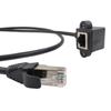 Right Angle Screw Panel Ethernet LAN Cord Network Wire RJ45 Cable Panel Mount Extension Cable