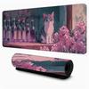 Green Aesthetic Cute Cat Design anime Mouse Pad Desk Mat Gaming pad NonSlip Stitched Edge desk accessories Computer mousepads