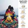 1pc Bird Printing Lightweight Flannel Blanket, Comfortable and Warm Blanket, for Camping Sofa Bed and Couch Office, Suitable for Gift Blanket