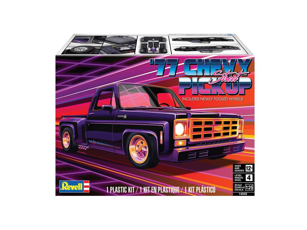Америка Revell Масштаб 14552 Chevy Square Body Уличный пикап Пластиковый набор модели 1/24 (1976)