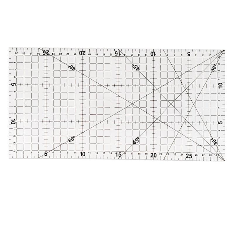 Quilting Template Acrylic Quilting Ruler for Cutting Fabric Paper DIY Hand Stitching Cutting Cushion Ruler Sewing and Crafts