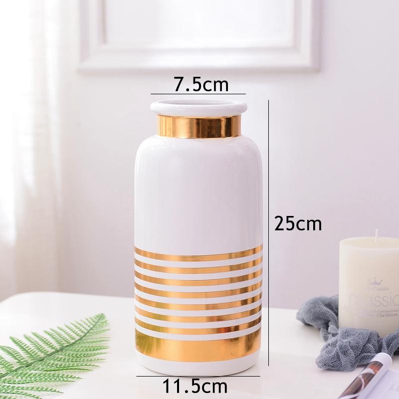 1 шт. Черно-белая керамическая ваза с золотым дизайном, ваза для цветов, контейнер для посадки воды, декоративная настольная ваза для дома