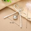 Fashion Pearls Beaded Bowknot Keychain Pendant Sweet Cute Hanging Decorations Keyring Charm for Purse Bag Backpack