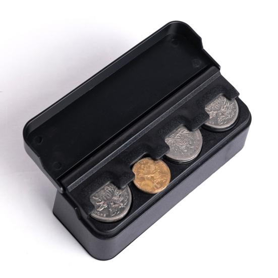 Автомобильный ящик для монет, удобный автомобильный держатель для мелочи, органайзер, компактный прочный контейнер для хранения монет для авто дома