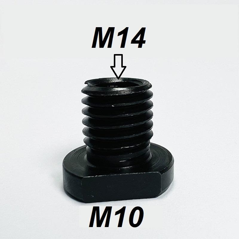 100styleM10 Адаптер для Угловой шлифмашины, Внутренняя резьба M10 на Внешнюю M14, Хвостовик-соединитель, Полировальный винт, Соединительный стержень, 1 шт. для Электроинструментов