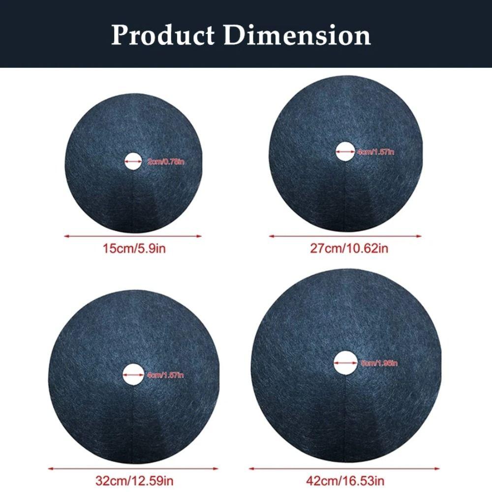 4 PCS Anti Grass Ring Weeding Barrier 15cm-42cm Weed Control Ground Cover New Non-Woven Tree Mulch